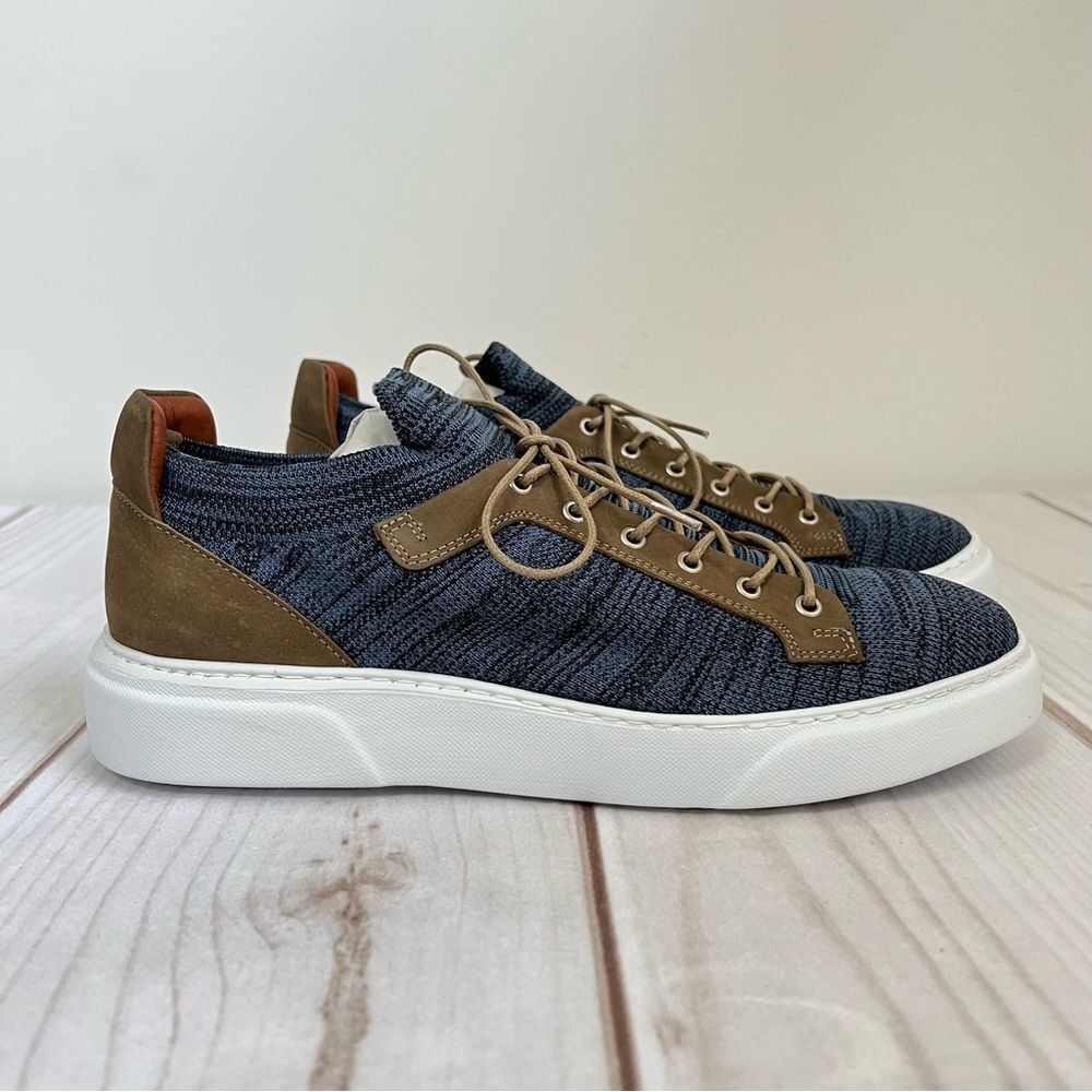 Brothers United Mens Leather and Knit Lightweight Sneakers Size 8.5 New